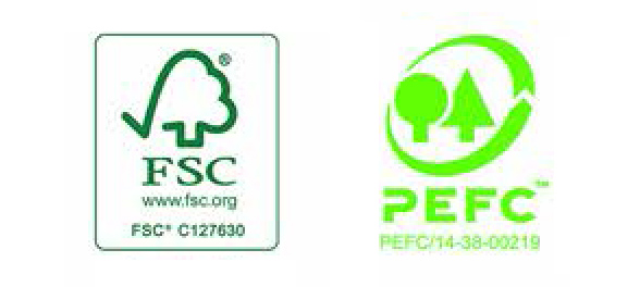 La fabricación bajo Colorprinter cuenta con cetificado FSC y PEFC