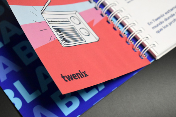 Libreta con encuadernación wire-O para Twenix fabricado por Colorprinter