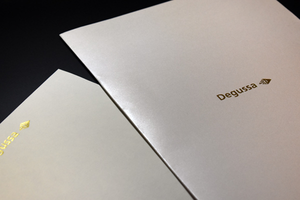 Papelería corporativa de lujo de Colorprinter para DEGUSSA